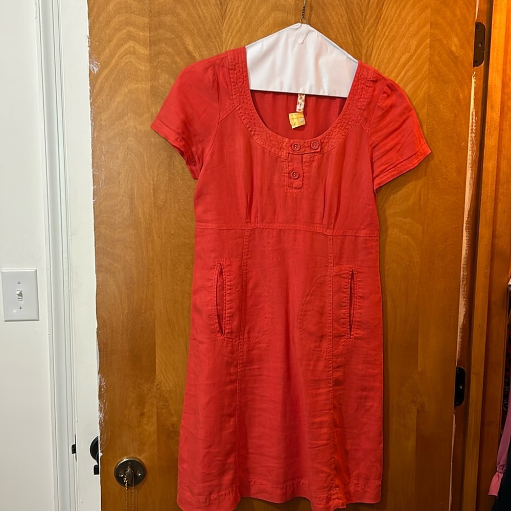 Anthropologie Maeve Summer Days Women’s Linen Dress.